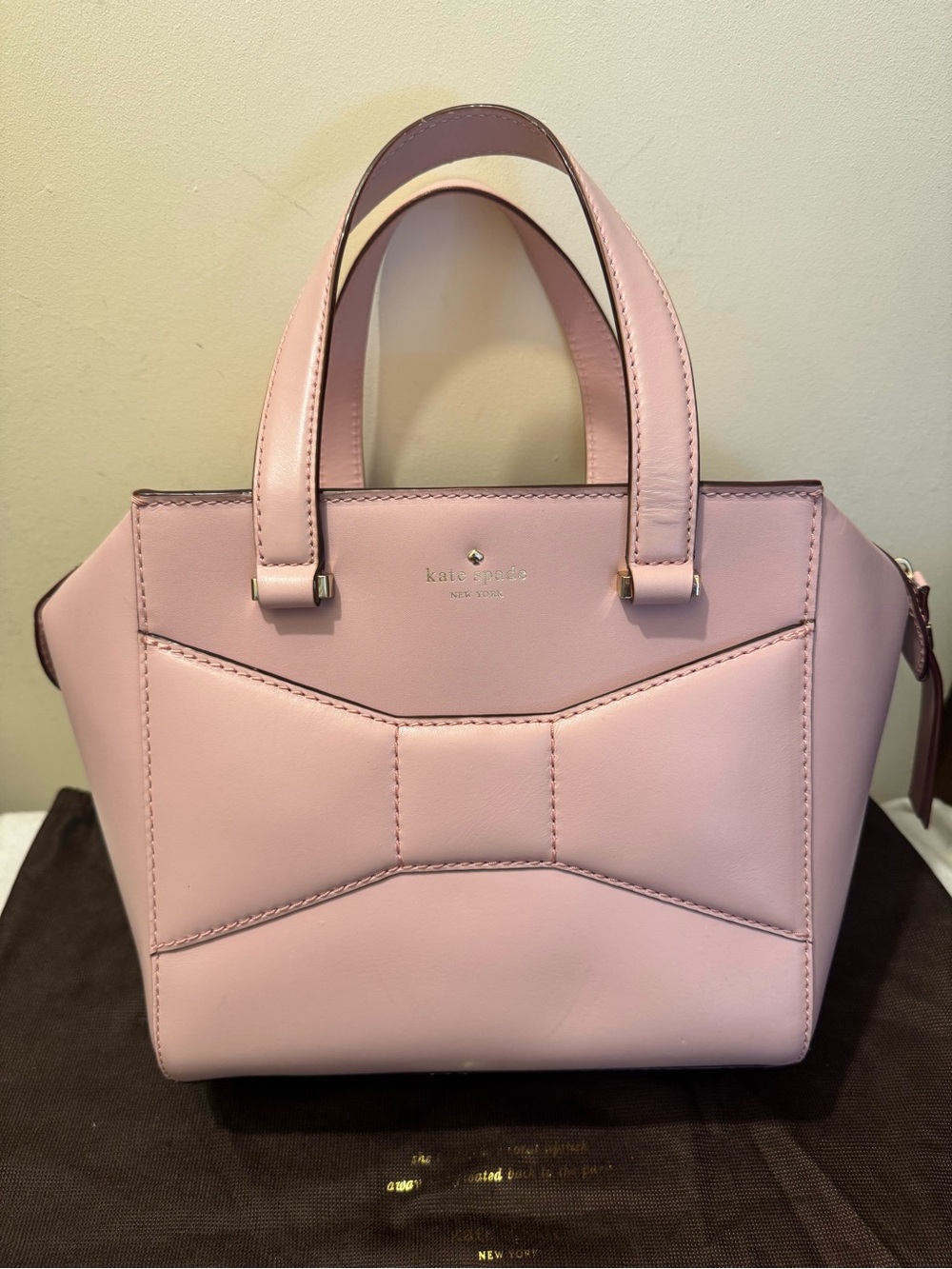 Kate Spade 2 Park Avenue Small Beau Bag in Cipria Pink with dust bag